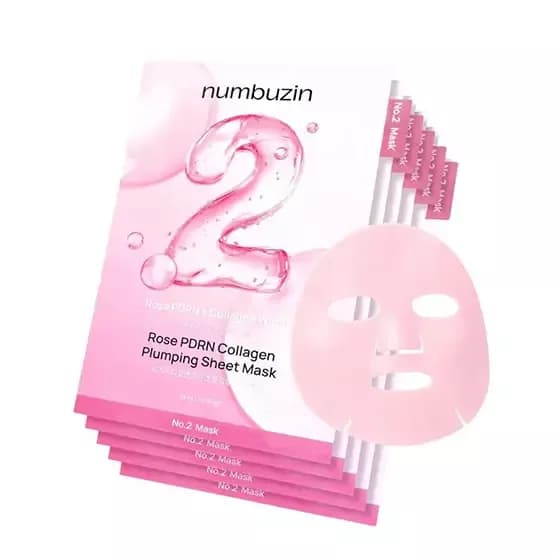 numbuzin No.2 Rose PDRN Collagen Plumping Sheet Mask 5 Sheets