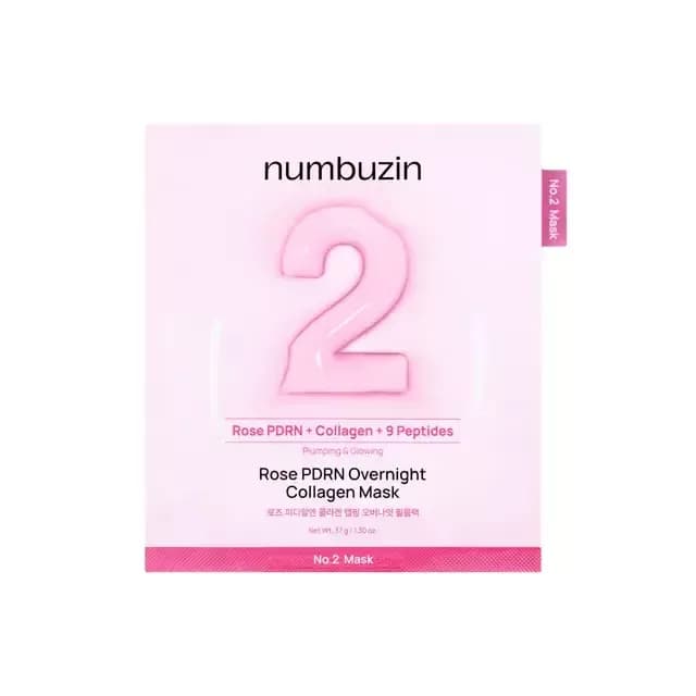 numbuzin No.2 Rose PDRN Overnight Collagen Mask 4 Sheets