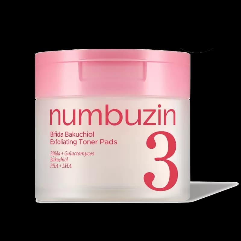 numbuzin No.3 Bifida Bakuchiol Exfoliating Toner Pads 190ml-70 pads
