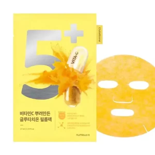 numbuzin No.5+ Glutathione Vitamin Concentrated Mask 1 Sheet