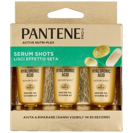 Pantene Pro-V Smooth Silk Effect Active Nutri-Plex Serum Shots - 3x15 Ml