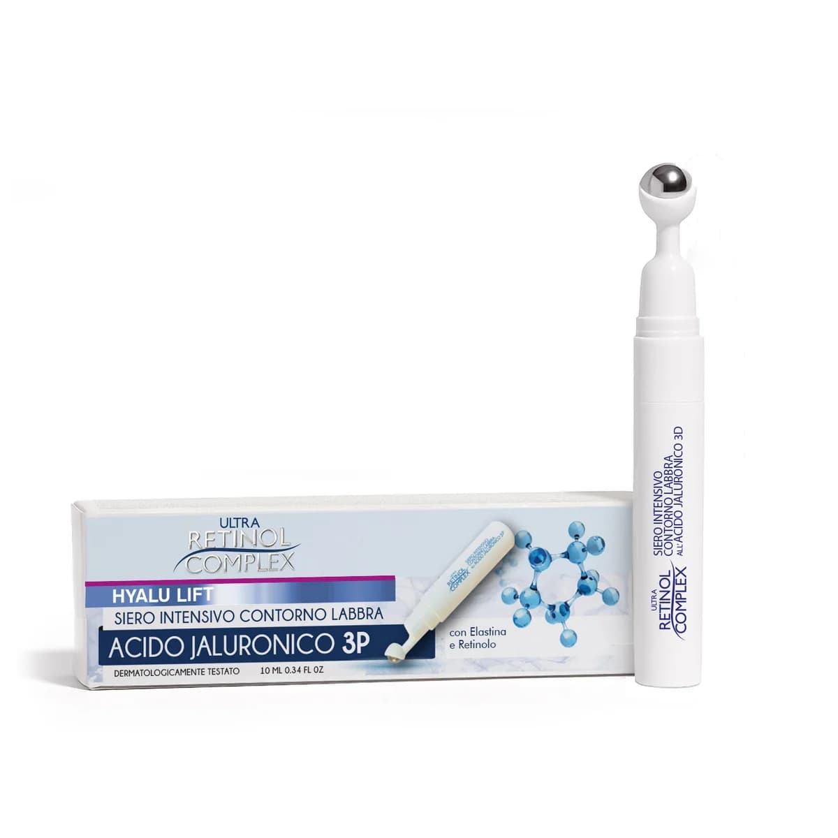 Retinol Complex Siero intensivo labbra acido jaluronico 10ml ROLL ON