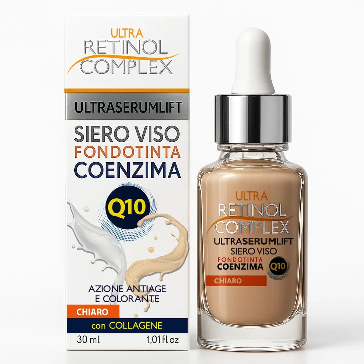 Retinol Complex SIERO FONDOTINTA COENZIMA Q10 – CHIARO 30ml