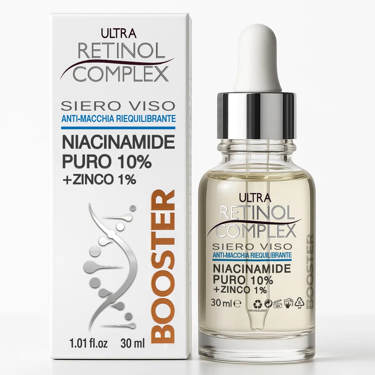 Retinol Complex SIERO VISO CON NIACINAMIDE 10% E ZINCO 1% 30ml