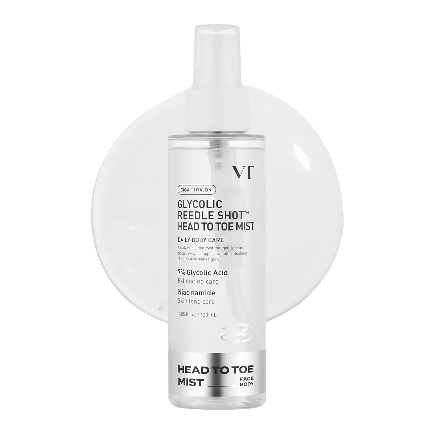 VT Glycolic Reedle Shot Head To Toe Mist 120ml