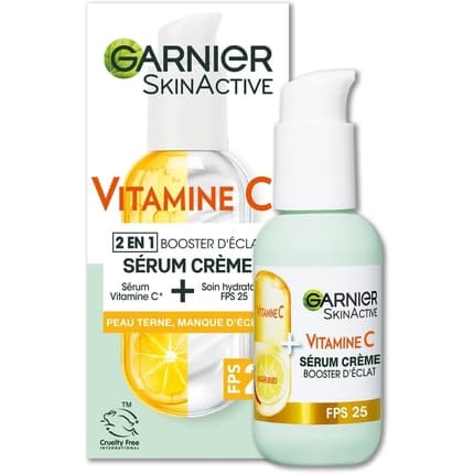 Garnier SkinActive 2-In-1 Radiance Booster Cream Serum 72h Hydration